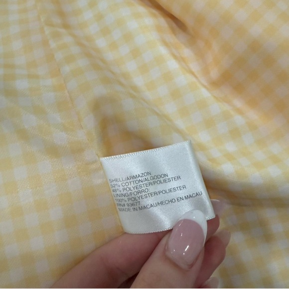 Light Yellow Women's Long Button Front Coat - Picture 5 of 5